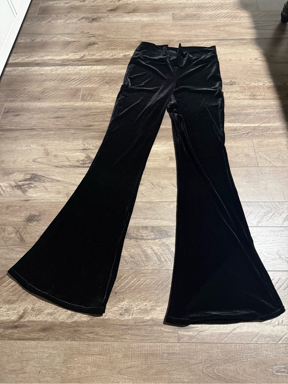 Custom Black Velvet Flare Cowgirl Pants